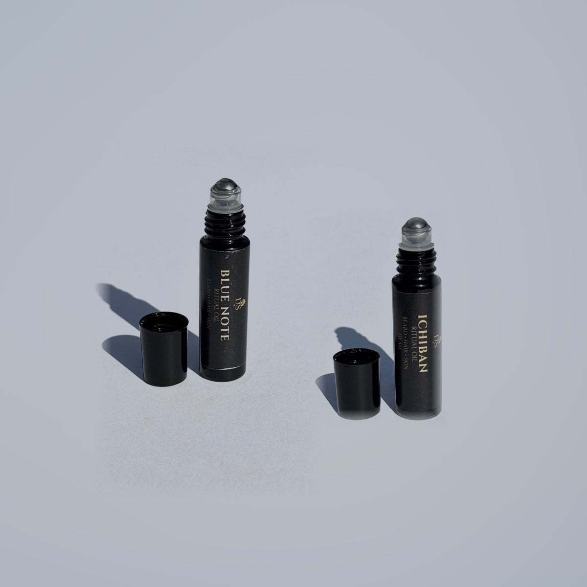 Cool Pair. Blue Note and Ichiban 10 mL Ritual Oil rollers.